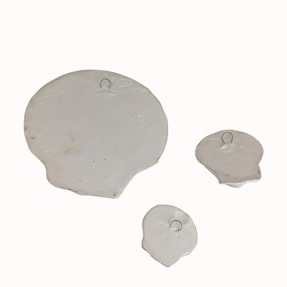 Vintage Set Of 3 Ceramic Sea Shell Wall Decorations Beach Themed Home Decor - Picture 3 of 3